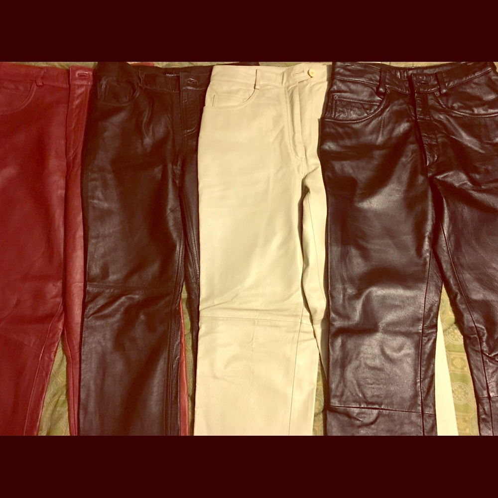 GENUINE LEATHER & Lambskin JEANS and  Red 8 boot.